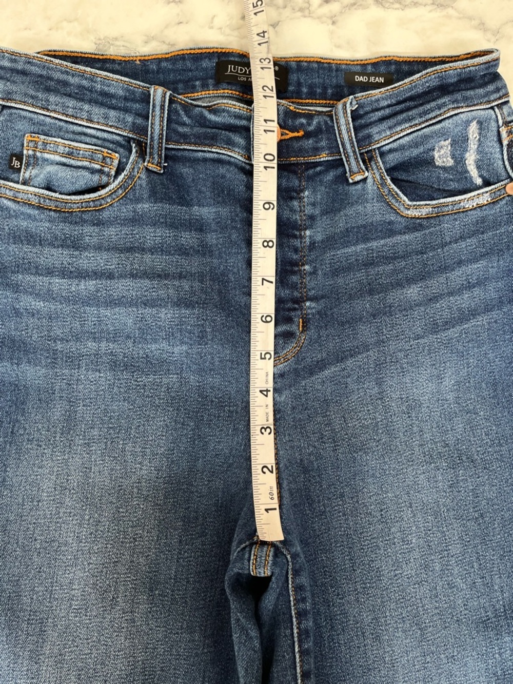 Judy Blue Johnny High Rise Hidden Button Fly Dad Jeans Medium Wash Blue 29 - Picture 16 of 16